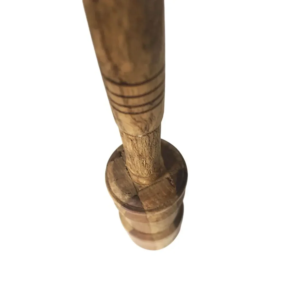 Hand Carved Wooden Pestle: Primitive Rustic Farmhouse Decor
